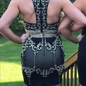 Black and Gold 2-piece Homecoming dress